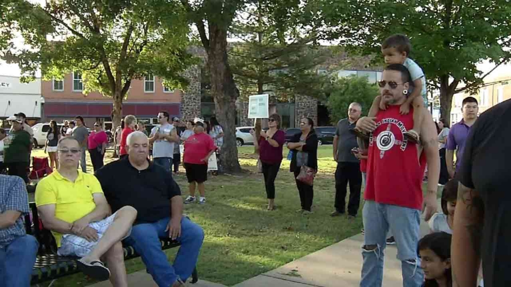 Hundreds showed up in Tahlequah to show their support for the Standing Rock Sioux Tribe