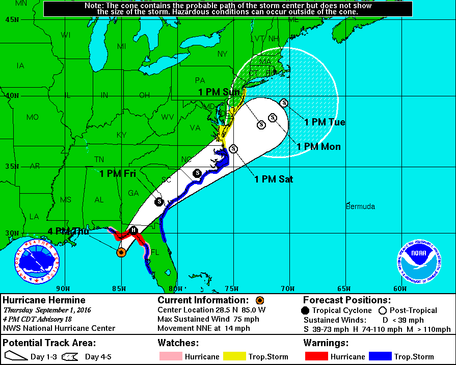 Forecasters issue hurricane warning in Florida