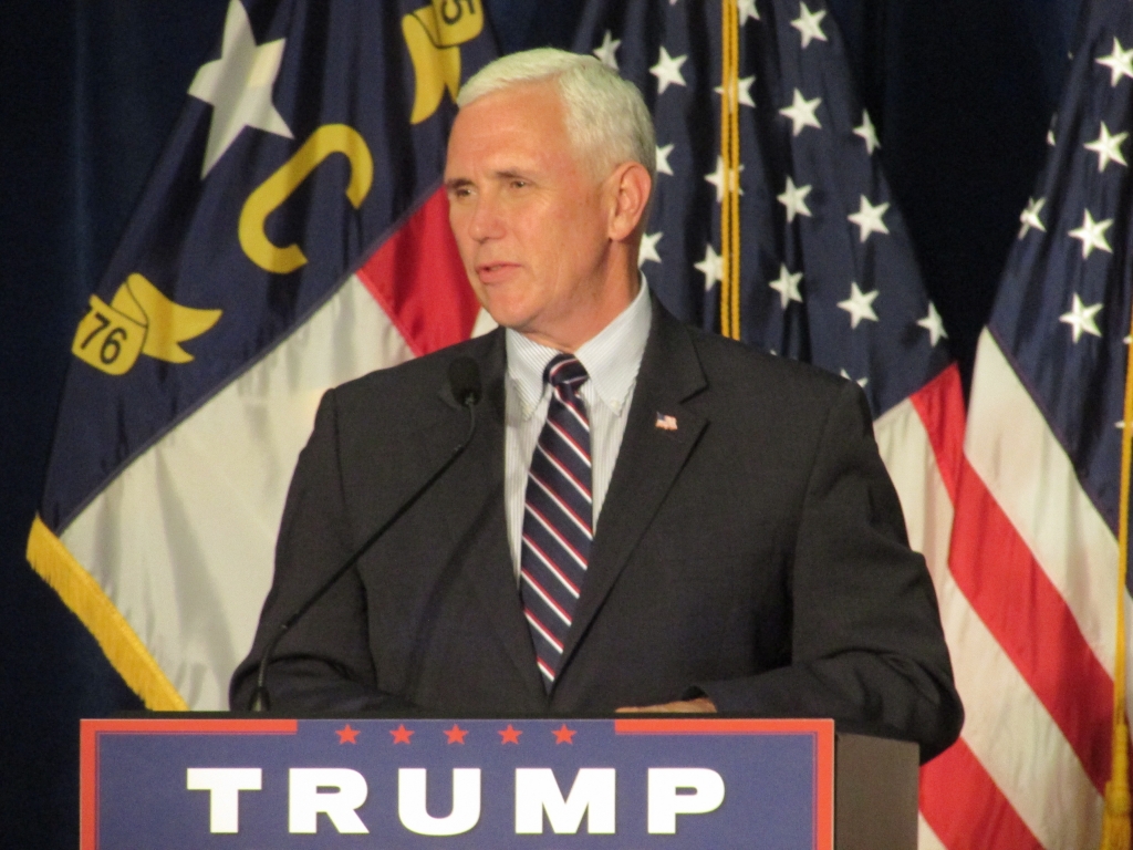 Indiana Gov. Mike Pence spoke in Winston Salem on Aug. 30