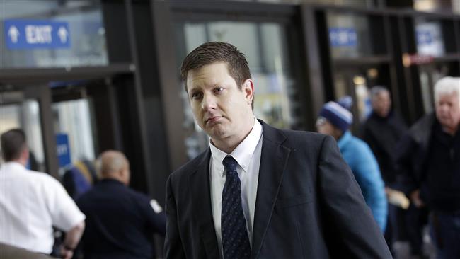 17 2015 shows former Chicago police officer Jason Van Dyke who was charged with murder in the shooting death of Laquan Mc Donald as he arrives at the Cook County Criminal Court for a status hearing in Chicago Illinois