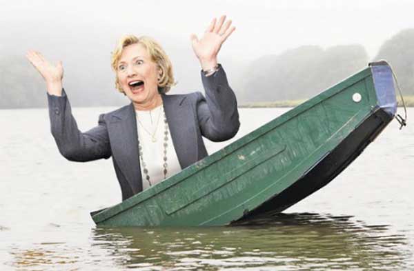 Hillary Sinking Ship