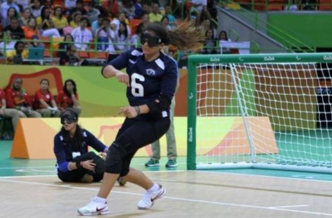 Israel's goalball team during 2016 match against Japan