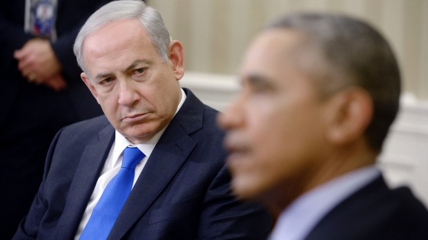 Benjamin Netanyahu and Barack Obama in the Oval Office last year. US president is still seeking a two-state solution