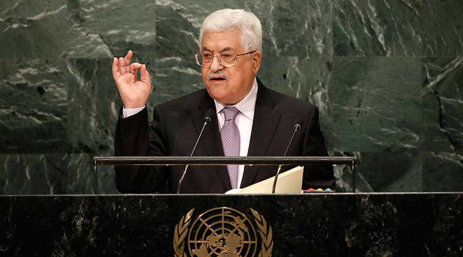 President Mahmoud Abbas of Palestine addresses the 71st United Nations General Assembly in Manhattan New York