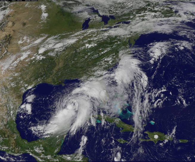 Tropical Storm Hermine NASA image posted on Space Flight Insider