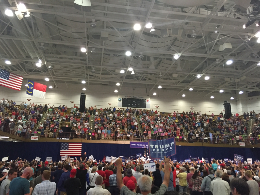 Protester hit at rally as Trump decries 'deplorables' comment