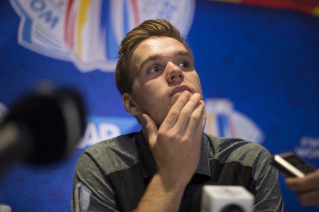 Team North America forward Connor McDavid of the NHL Edmonton Oilers attends a media availability for the World Cup of Hockey in Toronto Thursday Sept. 1