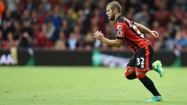 Jack Wilshere came on for his Bournemouth debut against West Brom