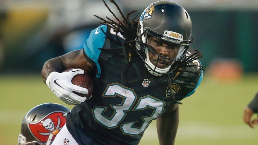 Aug 20 2016 Jacksonville FL USA Jacksonville Jaguars running back Chris Ivory runs during the first quarter of a football game against the Tampa Bay Buccaneers at Ever Bank Field. Mandatory Credit Reinhold Matay-USA TODAY Sports