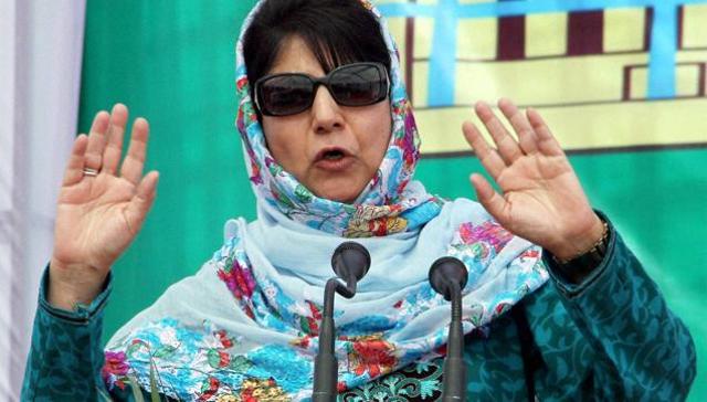 Jammu and Kashmir chief minister Mehbooba Mufti addressing during the inauguration of a hospital in Jammu on Tuesday