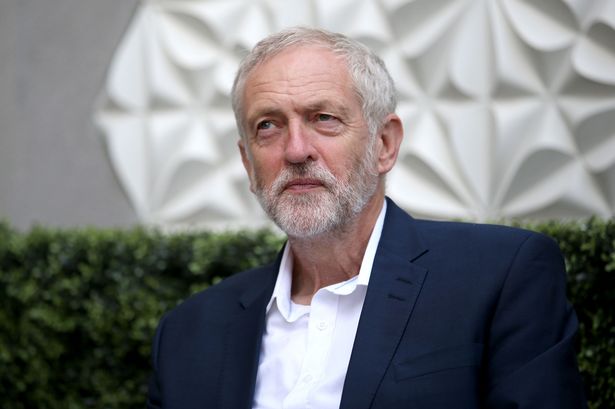 Labour leader Jeremy Corbyn speaks with young Labour party activists after he spoke about the arts policy of a Corbyn-led Labour government at a public meeting at the Stand Comedy Club at the Edinburgh Fringe Festival