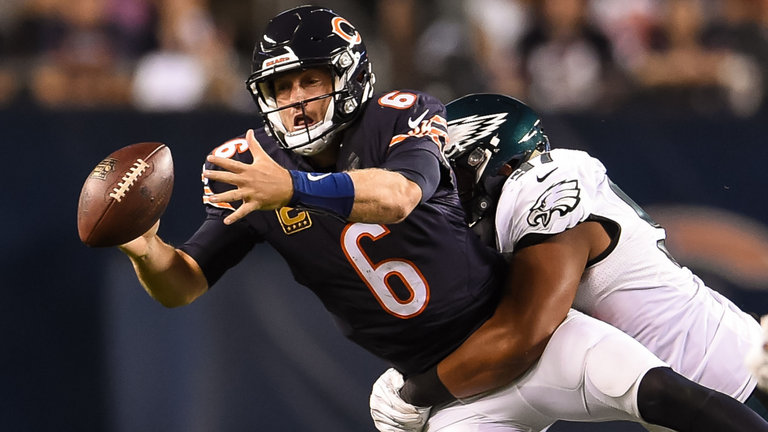 Jay Cutler was injured against the Eagles on Monday