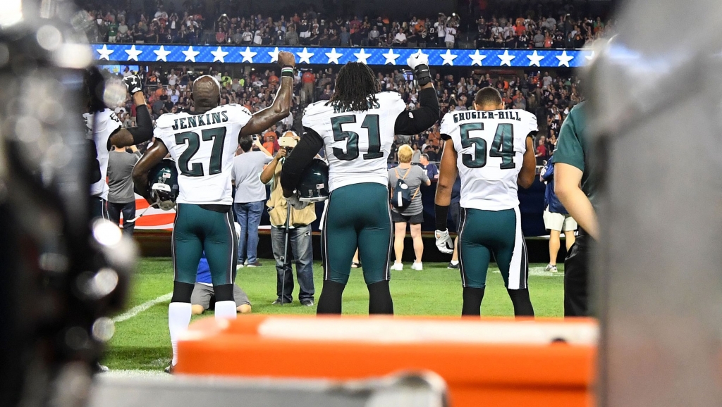 Multiple Philadelphia Eagles Players Protest National Anthem During Monday Night Football Game