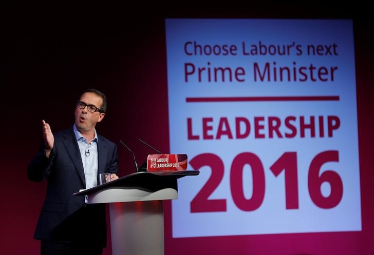 Labour Party leader challenger Owen Smith debates with leader Jeremy Corbyn in a hustings event of the Labour leadership campaign in Birmingham Britain