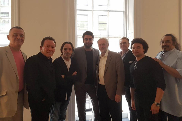 Jeremy Corbyn with UB40