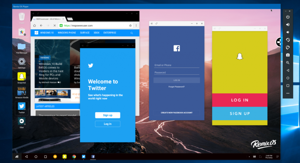 Remix OS is now available as a simple-to-use Android emulator for Windows