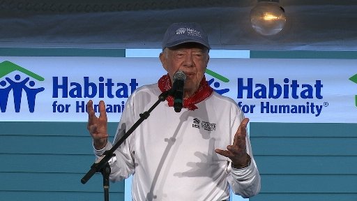 Jimmy Carter was in Memphis to help build houses for Habitat for Hummanity