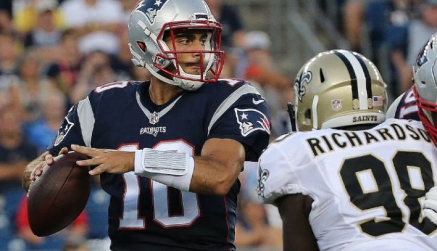 Jimmy Garoppolo will make his first career NFL start on Sunday night