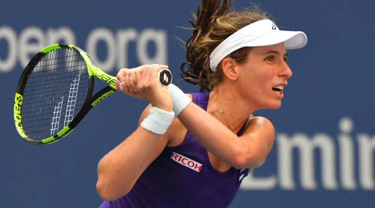 Johanna Konta was bidding to become the first British woman to reach quarters in New York since Jo Durie in 1983