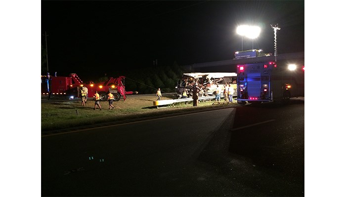 40 to 50 injured in Richmond County charter bus accident