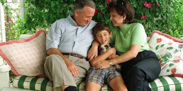 John and Patsy Ramsey with their 10-year-old son Burke in 1997