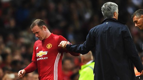 Jose Mourinho has dropped Wayne Rooney to the bench for the visit of Leicester