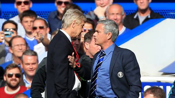 Jose Mourinho right has clashed with Arsenal manager Arsene Wenger left on several occasions