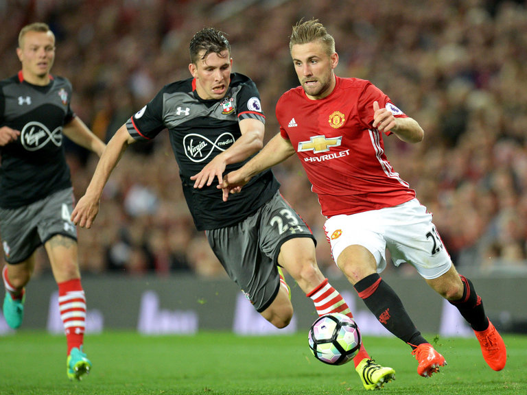 Luke Shaw was rested in midweek