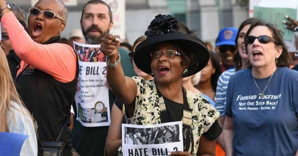 A Moral Monday rally against House Bill 2