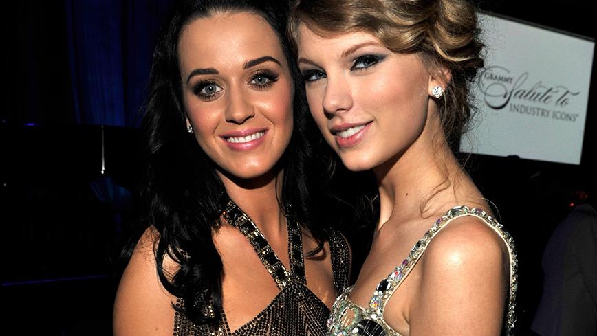 Katy Perry and Taylor Swift. Source Getty