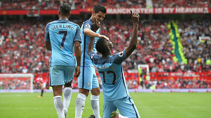 Kelechi Iheanacho after scoring Manchester City's second