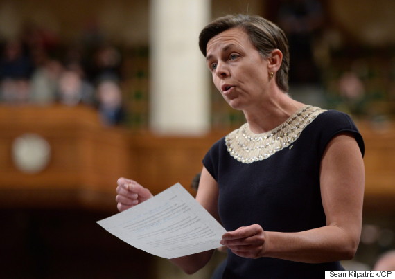 Kellie Leitch responds to a question during question period in the House of Commons on Parliament Hill