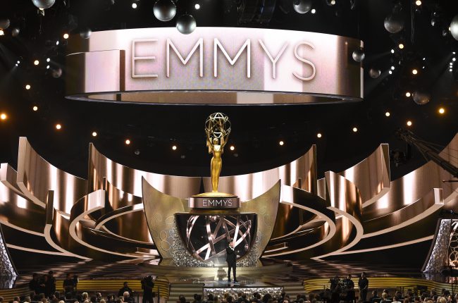 Host Jimmy Kimmel speaks at the 68th Primetime Emmy Awards on Sunday Sept. 18 2016 at the Microsoft Theater in Los Angeles