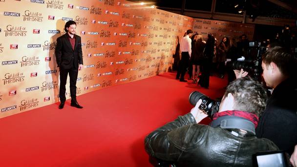 Kit Harington attending the world premiere of the fifth series of Game Of Thrones at the Tower of London