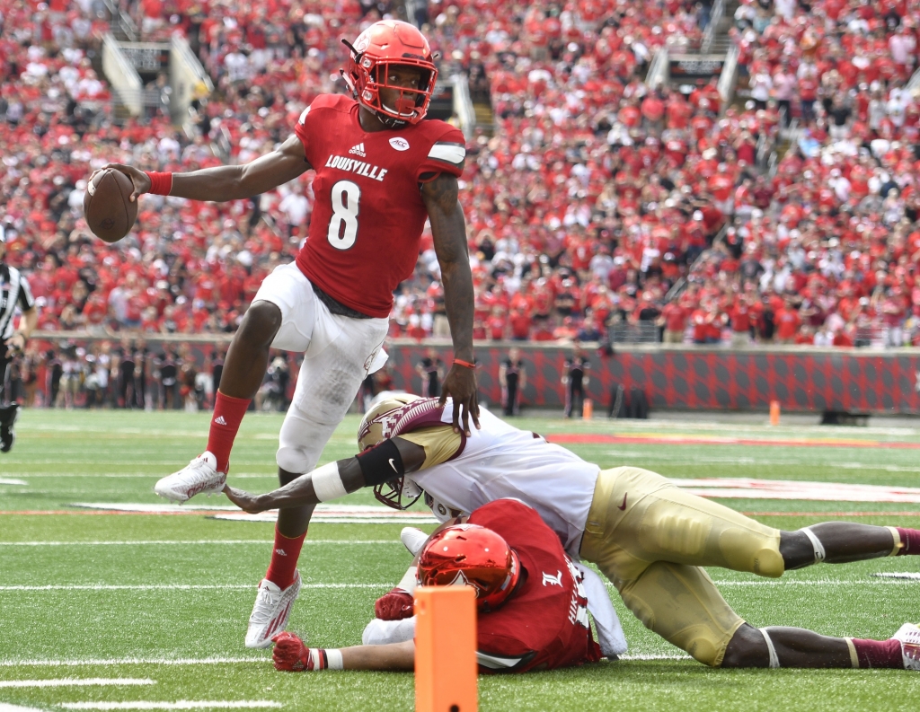 Lamar Jackson Torches Florida State in 63-20 Win Takes Heisman Lead