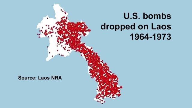 Laos bombs map