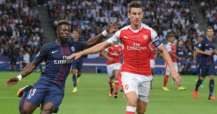 Laurent Koscielny Keeps Serge Aurier at arm's length