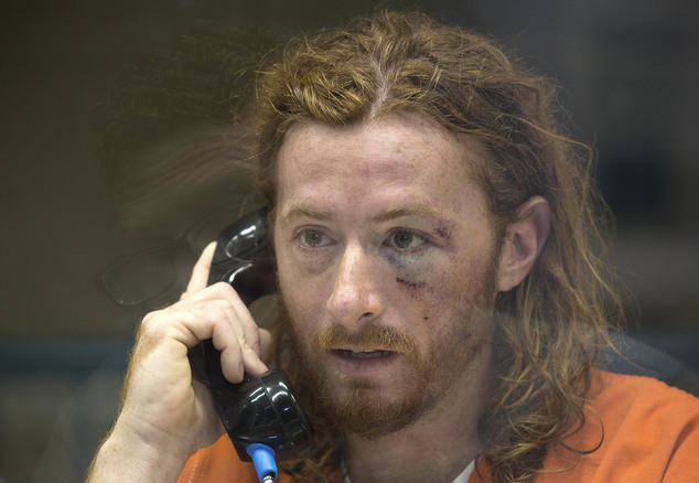 Sean Thompson who allegedly struck Sacramento Mayor Kevin Johnson in the face with a pie talks to The Associated Press during a jail interview Thursday Se