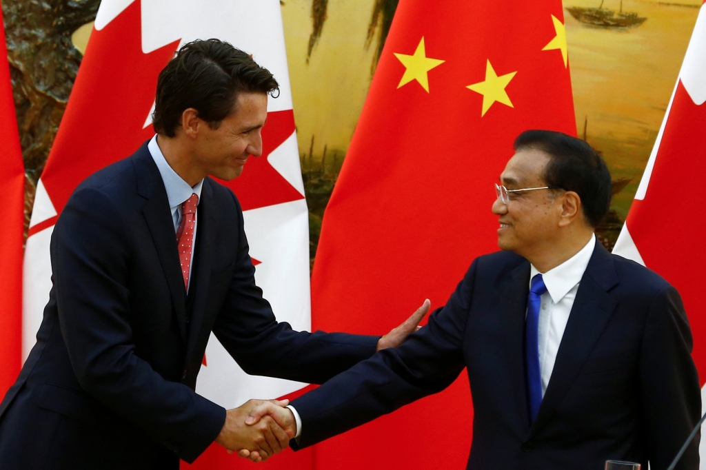 Justin Trudeau Li Keqiang China Canada