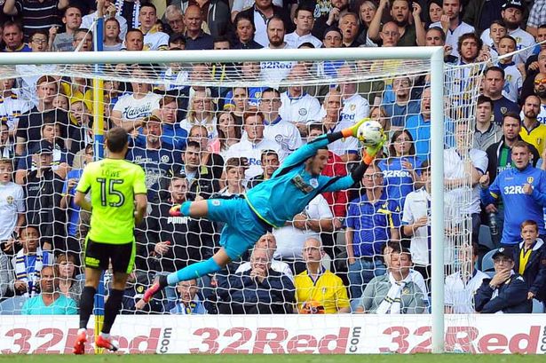 Town's Danny Ward makes a great save