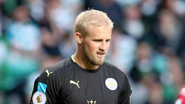 Leicester goalkeeper Kasper Schmeichel helped the Foxes win the Premier League last season