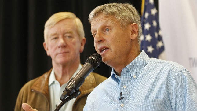 Johnson races around US to qualify for presidential debates