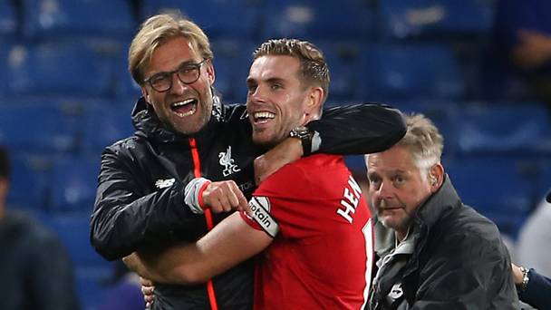 Liverpool manager Jurgen Klopp left guided the Reds to a win at Chelsea on Friday night