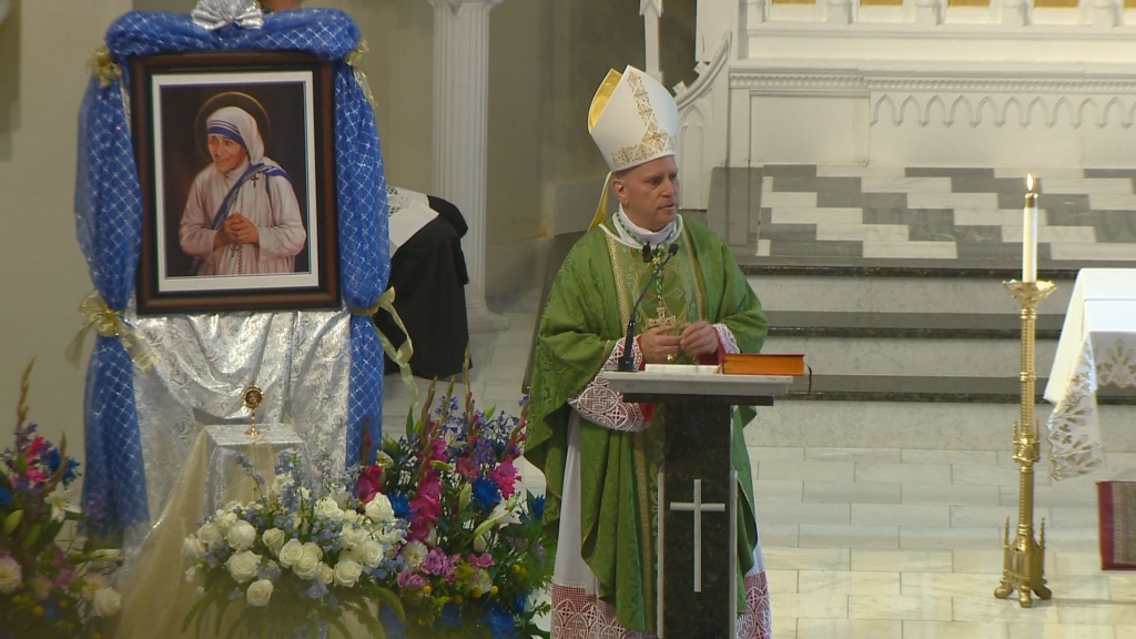 Local Catholics held a mass in celebration of Mother Teresa becoming a Saint