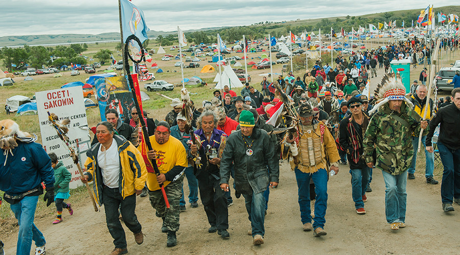 Protesters demonstrate against the Energy Transfer Partners&#039 Dakota Access oil pipeline near the Standing Rock Sioux reservation in Cannon Ball North Dakota