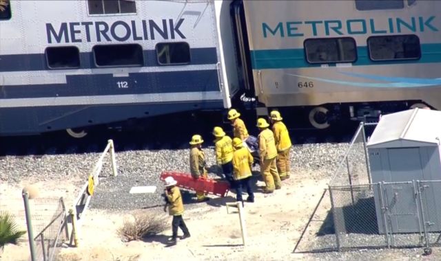 Several Hurt As Train And Truck Collide In Los Angeles