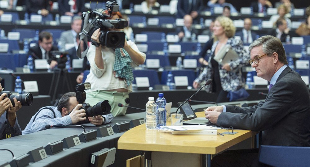 European-Commissioner-designate Julian King attends a hearing ahead of a vote to approve his appointment as Security Commissioner at the European Parliament in Strasbourg France