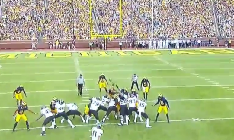 Video: Michigan Blocked 3 UCF Kicks In The 1st Quarter