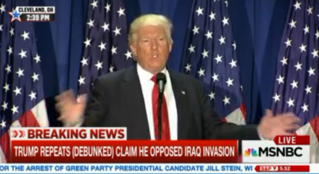 MSNBC
MSNBC's chyron correctly notes what Donald Trump will not admit