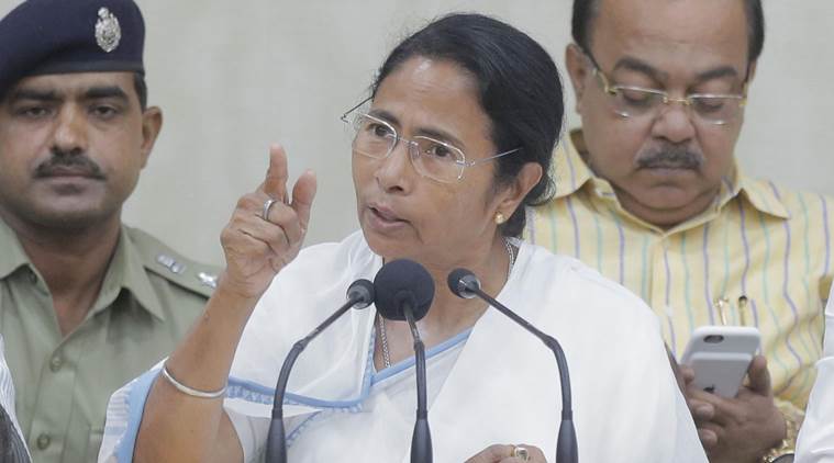 West Bengal Chief Minister Mamata Banerjee along withe other Ministers and Government officials after meeting on Singur on Monday at Nabanna. Express